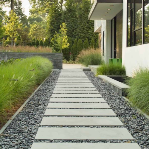 Pasos para Jardines en Piedra Blanca